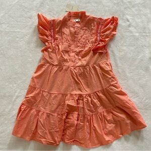 Bohme Peach Ruffle Dress